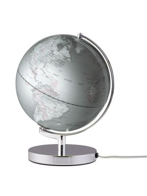 Globe with Light Terra Silver Light Emform